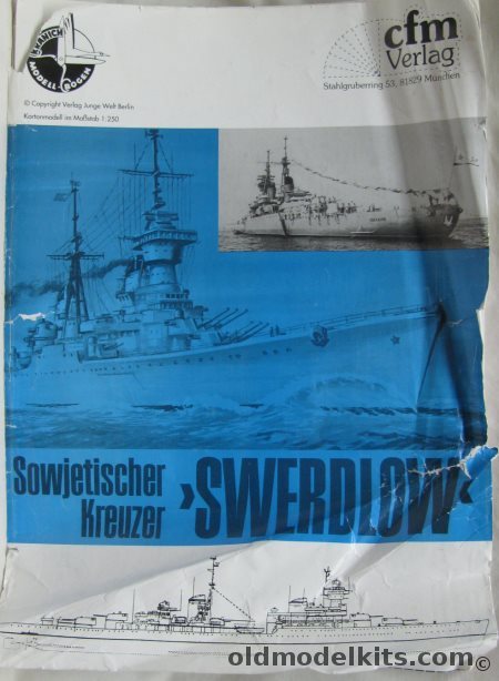 Kranich Modell-Bogen 1/250 Sverdlov Class Cruiser plastic model kit